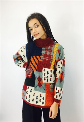VINTAGE CHUNKY KNITTED JUMPER