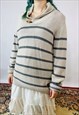 VINTAGE COTTAGECORE BOHO TOG GRANDAD JUMPER