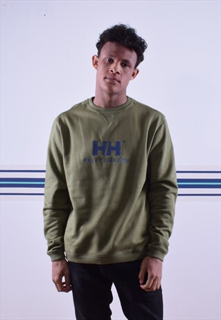 OLIVE HELLY HANSEN EMBROIDERED SWEATSHIRT
