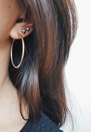 ROSE GOLD (SURGICAL STEEL) HOOP EARRINGS