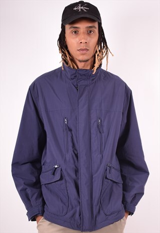 FILA MENS VINTAGE JACKET LARGE BLUE 90S