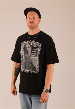 90S STUSSY OLD SKOOL TSHIRT