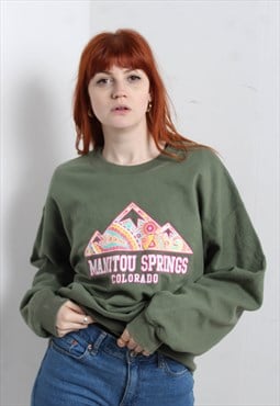 Vintage 90's Colorado Graphic Sweatshirt Green
