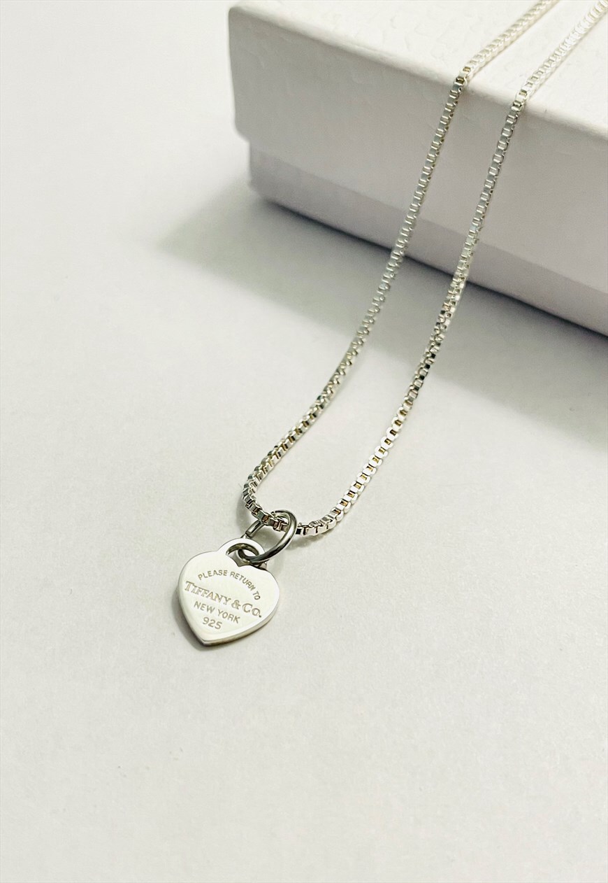 Tiffany 925 hot sale heart necklace