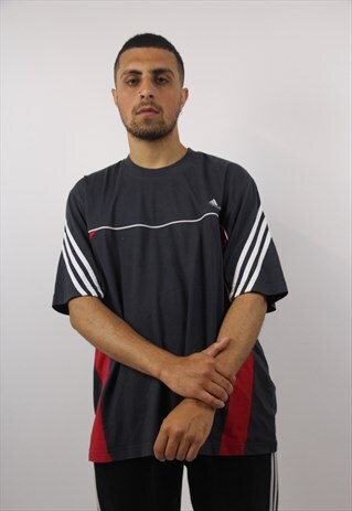 VINTAGE ADIDAS GREY SPORTS T-SHIRT