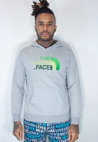 NORTH FACE VINTAGE HOODIE GREY