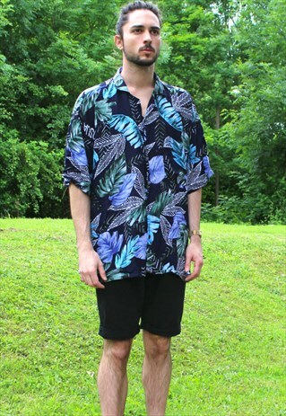 VINTAGE 90S HAWAIIAN USA SHIRT - XL - FESTIVAL RETRO