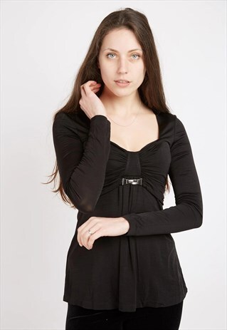 VINTAGE BLACK ROCCO BAROCCO TOP
