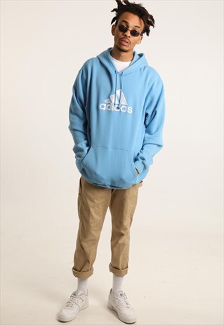 VINTAGE ADIDAS EMBROIDERED SPELL OUT HOODIE