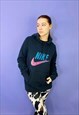 VINTAGE 90S NIKE SWOOSH BLACK HOODIE