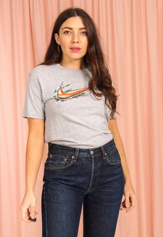VINTAGE 90S NIKE T-SHIRT IN GREY
