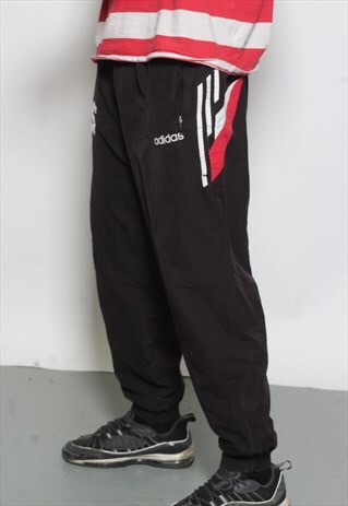 VINTAGE ADIDAS 3 STRIPE LOGO TRACK BOTTOMS