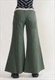 VINTAGE Y2K LOW WAIST WIDE LEG GREEN TROUSERS