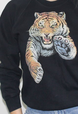 VINTAGE 90'S BLACK TIGER SWEATSHIRT