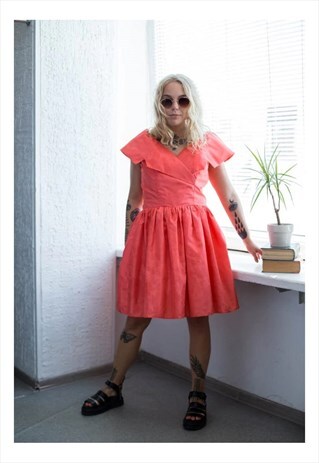 VINTAGE 80'S REVIVAL PINK OFF SHOULDER MINI DRESS
