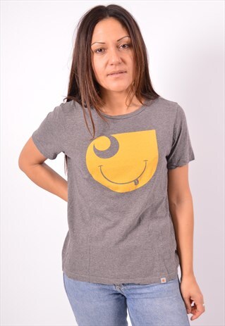 VINTAGE CARHARTT T-SHIRT TOP GREY