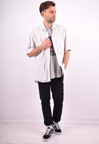 LEVI'S MENS VINTAGE SHIRT XL WHITE 90'S