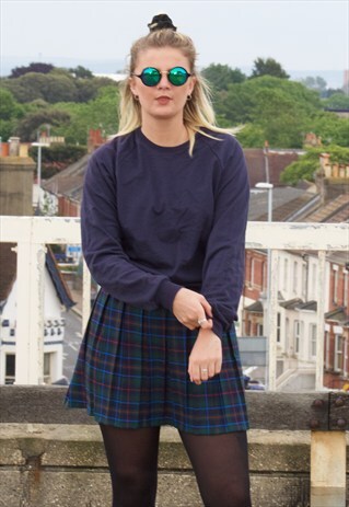 VINTAGE // CHECKED MINI SKIRT