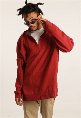 VINTAGE COLUMBIA EMBROIDERED 1/4 ZIP SWEATSHIRT