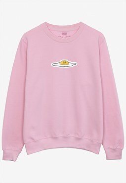 Terrifried Unisex Fried Egg Sweatshirt In Pink