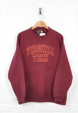 Vintage Virginia Tech Sweater Burgundy XL