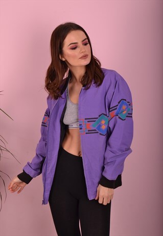 PURPLE WRANGLER AZTEC BOMBER JACKET GRH2010