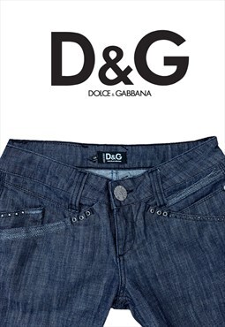 Women's Vintage Dolce & Gabbana Low-Rise Y2K grey Jeans