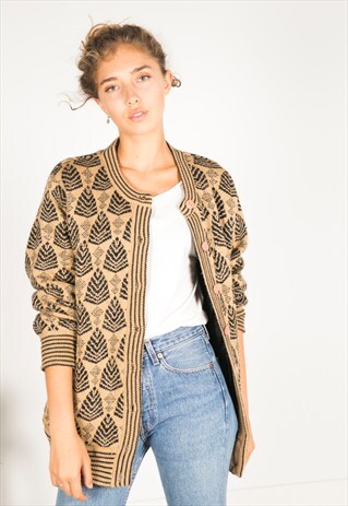 VINTAGE 80S CASUAL KNIT CARDIGAN / R02755