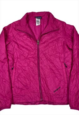 Pink full zip up women's patagonia puffer jacket