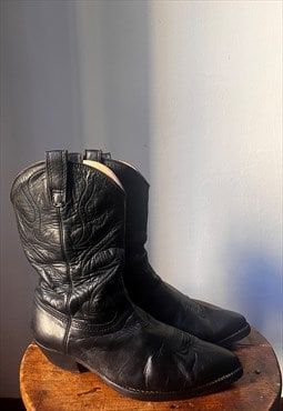 Vintage Cowboy  Boots in black  EU 47 UK 13 US 13