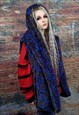 LEOPARD FLEECE GILET HANDMADE SLEEVELESS HOODED VEST JACKET
