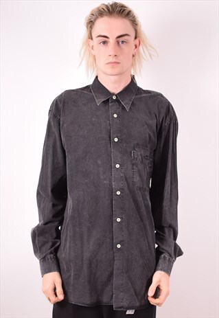 LEVI'S MENS VINTAGE SHIRT LARGE BLACK 90S