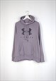 VINTAGE UNDER ARMOUR HOODIE KANGOO POCKET IN PURPLE M