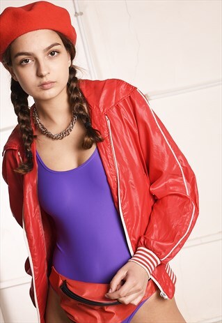 VINTAGE 70'S RETRO ATHLEISURE SHELL THIN JACKET