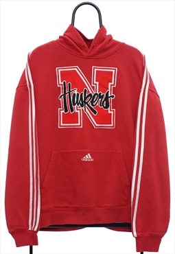 Vintage Adidas Nebraska Huskers Red Hoodie Womens