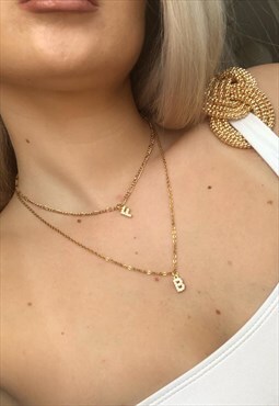 Cz letter necklace