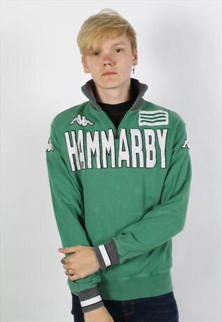 VINTAGE KAPPA 1/4 ZIP SWEATSHIRT GREEN