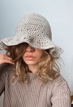 Hand Made Knitted Cotton Bucket Hat