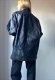 VINTAGE 80S BLACK LEATHER JACKET SIZE M/L