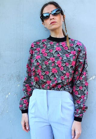 VINTAGE FLOWERED BLOUSE