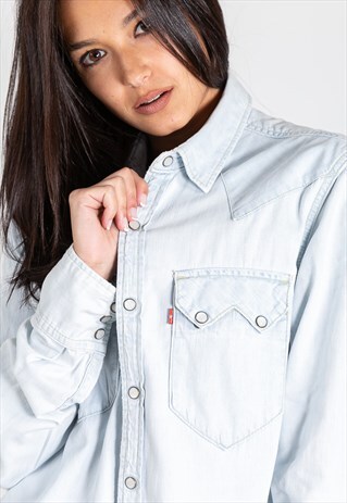 VINTAGE 80S LEVI'S DENIM SHIRT / S9481