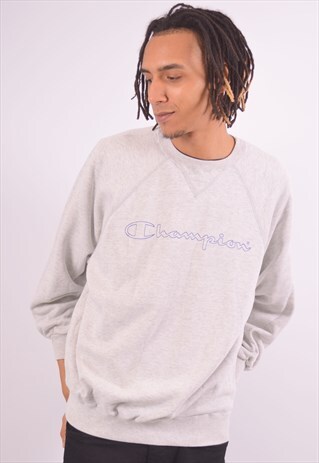 VINTAGE CHAMPION SWEATSHIRT JUMPER GREY