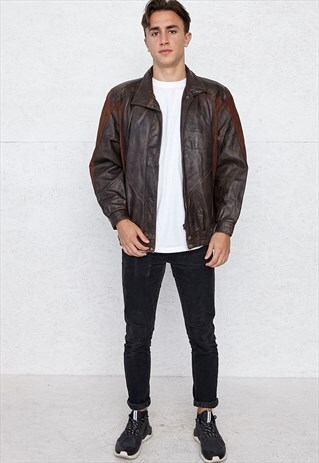 VINTAGE BROWN LEATHER JACKET
