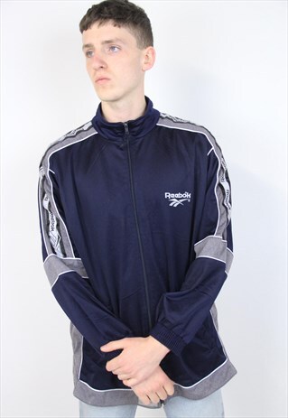VINTAGE 90'S REEBOK NAVY SPORTS JACKET