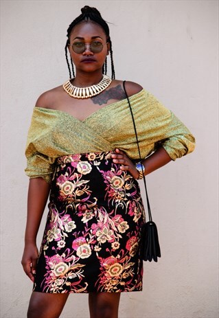 80S TINSEL WRAP TOP
