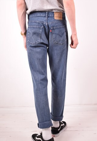 LEVI'S 501 MENS VINTAGE JEANS W30 L30 BLUE 90S
