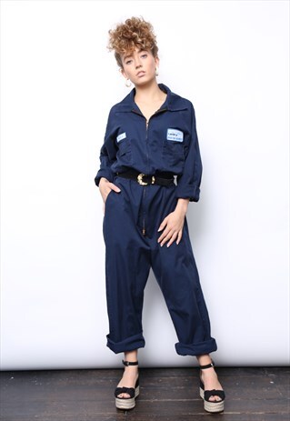 VINTAGE NAVY BOILER SUIT OVERALL JUMPSUIT