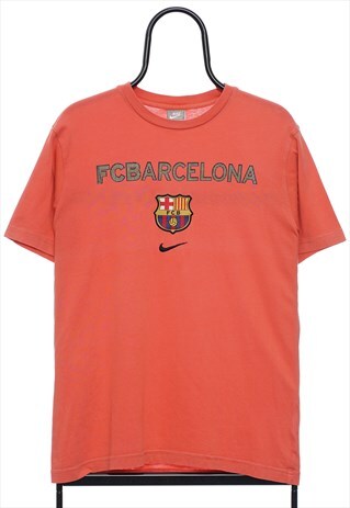 VINTAGE NIKE FC BARCELONA SPELLOUT PINK TSHIRT WOMENS