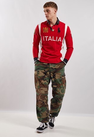 VINTAGE RALPH LAUREN LONG SLEEVED POLO TOP