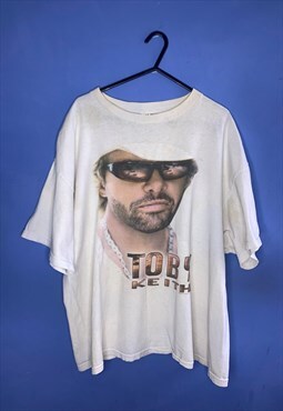 Vintage white XL Toby Keith country music tour 2005 t-shirt 